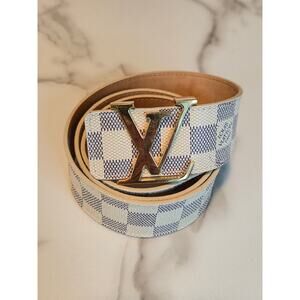 Louis Vuitton Damier Azure Womens Belt Size 80